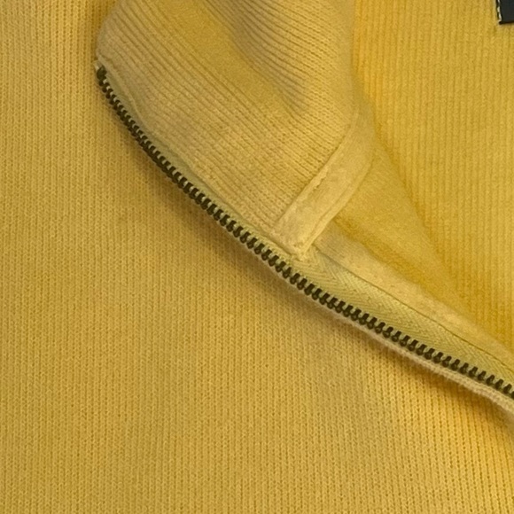 Polo Ralph Lauren Quarter 1/4 Zip 100% Cotton Butter Yellow Pullover Size XL - Picture 10 of 11